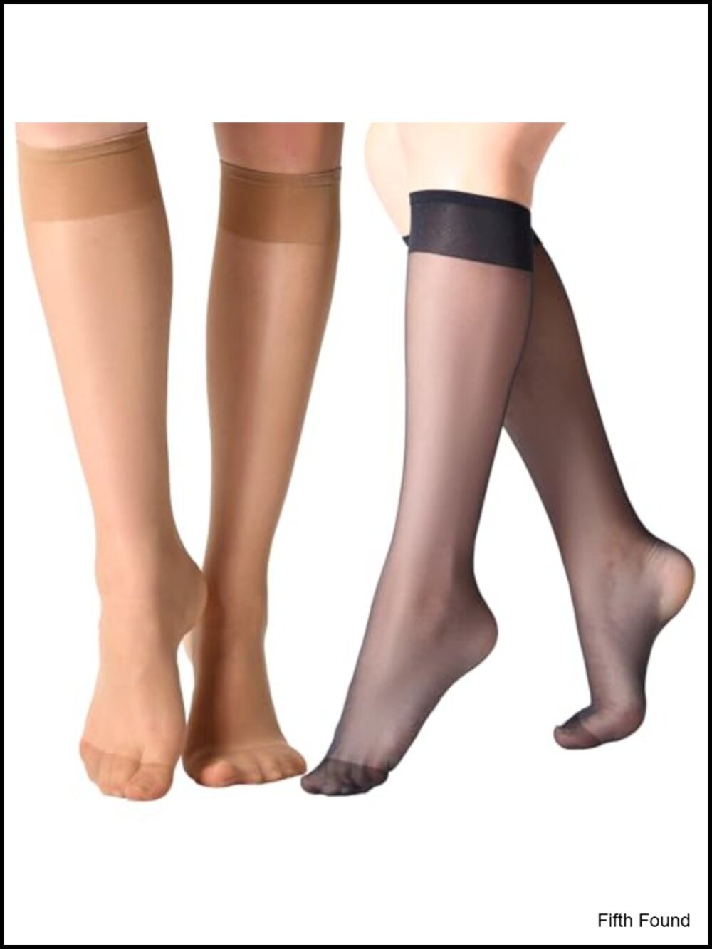 12 Pairs Women's Sheer Knee High Stockings Silk Soft 15D Reinforced Toe